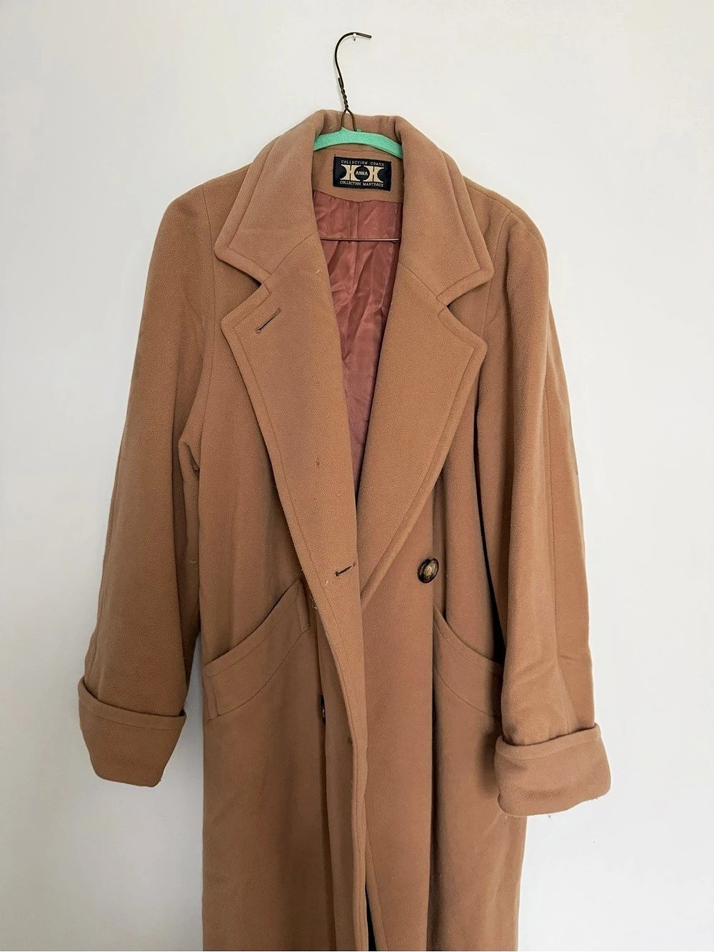 Chicwish Women's Long Double-Breasted Coat in Brown